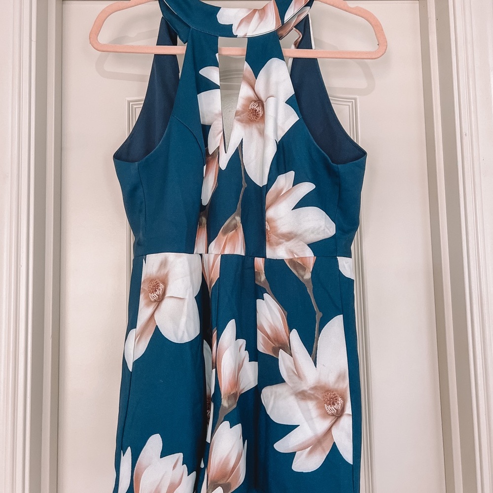 L’atiste - navy floral high neck romper